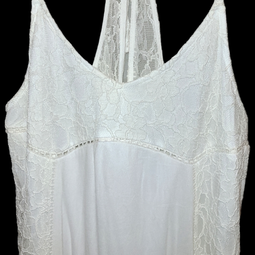 NWT Beautiful maxi dress. Creamy White Lace and spaghetti straps Medium - Picture 11 of 16